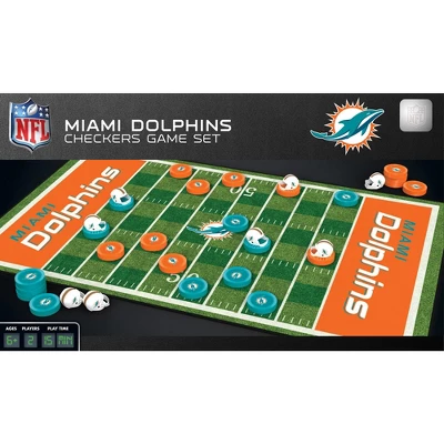 MasterPieces Officially Licensed NFL Miami Dolphins Checkers Board Game For Families And Kids Ages 6 And Up 3 MasterPieces Officially Licensed NFL Miami Dolphins Checkers Board Game For Families And Kids Ages 6 And Up