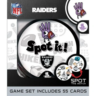 MasterPieces Officially Licensed NFL Las Vegas Raiders Spot It Game For Kids And Adults 3 MasterPieces Officially Licensed NFL Las Vegas Raiders Spot It Game For Kids And Adults