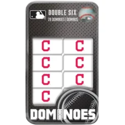 MasterPieces Officially Licensed MLB Cleveland Indians 28 Piece Dominoes Game For Adults