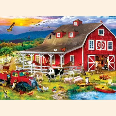 MasterPieces 1000 Piece Jigsaw Puzzle - Barnyard Crowd - 19.25"x26.75" 4 MasterPieces 1000 Piece Jigsaw Puzzle - Barnyard Crowd - 19.25"x26.75" - Image 2