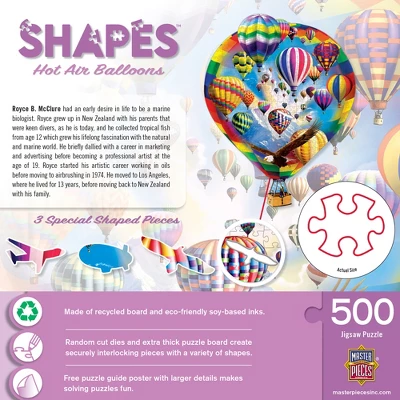 Masterpieces 500 Piece Shaped Puzzle - Hot Air Balloons - 19.09"x24.26" 5 Masterpieces 500 Piece Shaped Puzzle - Hot Air Balloons - 19.09"x24.26" - Image 3