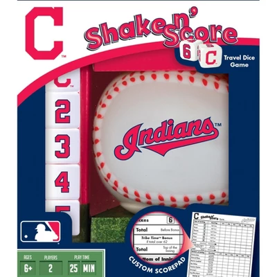 MasterPieces Officially Licsenced MLB Cleveland Indians Shake N' Score Dice Game For Kids And Families 3 MasterPieces Officially Licsenced MLB Cleveland Indians Shake N' Score Dice Game For Kids And Families