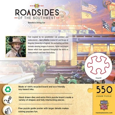 MasterPieces 550 Piece Jigsaw Puzzle - Bandito's Dining Car - 18"x24" 5 MasterPieces 550 Piece Jigsaw Puzzle - Bandito's Dining Car - 18"x24" - Image 3