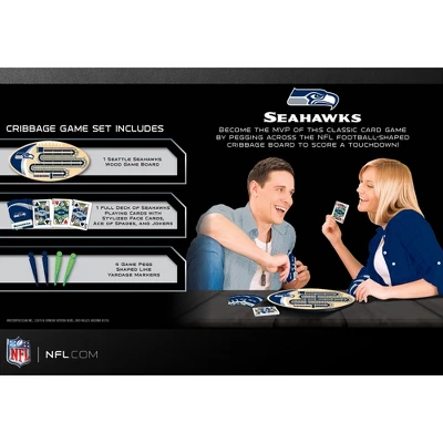 MasterPieces Officially Licensed NFL Seattle Seahawks Wooden Cribbage Game For Adults 5 MasterPieces Officially Licensed NFL Seattle Seahawks Wooden Cribbage Game For Adults - Image 3