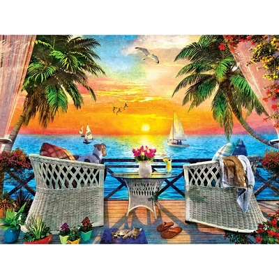 MasterPieces 550 Piece Jigsaw Puzzle For Adults - On The Balcony - 18"x24" 4 MasterPieces 550 Piece Jigsaw Puzzle For Adults - On The Balcony - 18"x24" - Image 2