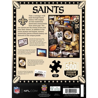 MasterPieces 500 Piece Puzzle - New Orleans Saints Locker Room - 15"x21" 5 MasterPieces 500 Piece Puzzle - New Orleans Saints Locker Room - 15"x21" - Image 3