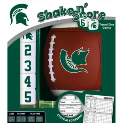 MasterPieces Officially Licsenced NCAA Michigan State Spartans Shake N' Score Dice Game For Age 6 And Up