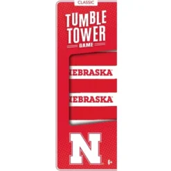 MasterPieces Real Wood Block Tumble Towers - NCAA Nebraska Cornhuskers