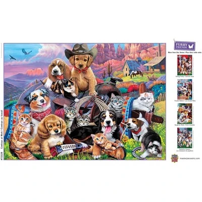 MasterPieces 1000 Piece Jigsaw Puzzle - Cowboys At Work - 19.25"x26.75" 6 MasterPieces 1000 Piece Jigsaw Puzzle - Cowboys At Work - 19.25"x26.75" - Image 4