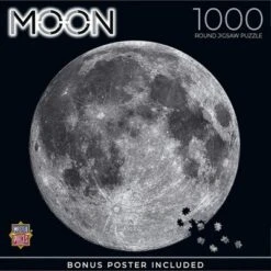 MasterPieces 1000 Piece Round Jigsaw Puzzle - The Moon - 25"x25"