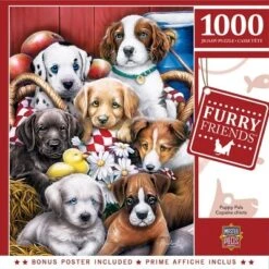 MasterPieces 1000 Piece Jigsaw Puzzle - Puppy Pals - 19.25"x26.75"