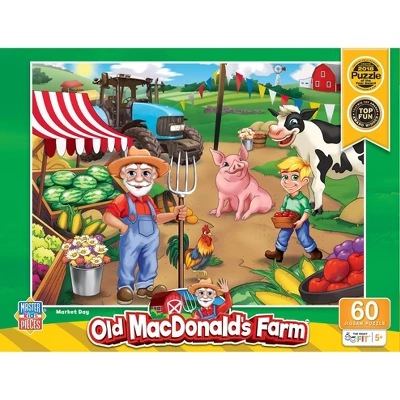 MasterPieces 60 Piece Jigsaw Puzzle - Old MacDonald's Farm Market Day 3 MasterPieces 60 Piece Jigsaw Puzzle - Old MacDonald's Farm Market Day