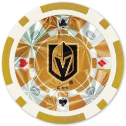 MasterPieces Casino Style 20 Piece 11.5 Gram Poker Chip Set NHL Las Vegas Golden Knights Gold Edition