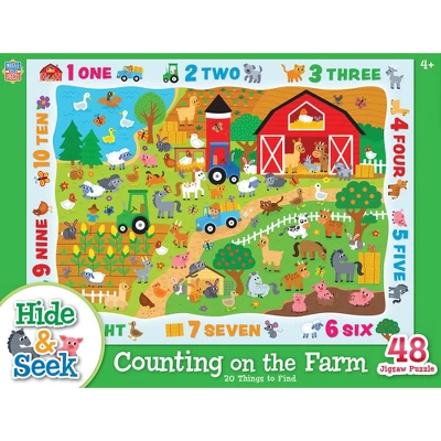 MasterPieces 48 Piece Kids Jigsaw Puzzle - Counting On The Farm - 14"x19" 3 MasterPieces 48 Piece Kids Jigsaw Puzzle - Counting On The Farm - 14"x19"