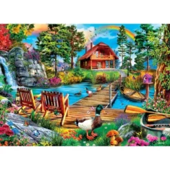 MasterPieces 1000 Piece Jigsaw Puzzle - Island Cottage - 19.25"x26.75" -Games and Puzzles Shop GUEST 1642b54f e970 40c6 9635 ea82e5c95451