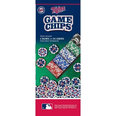 MasterPieces Casino Style 100 Piece Poker Chip Set - MLB Minnesota Twins 6 MasterPieces Casino Style 100 Piece Poker Chip Set - MLB Minnesota Twins - Image 4