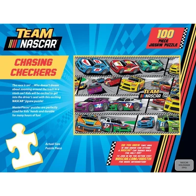 MasterPieces 100 Piece Kids Puzzle - NASCAR Chasing Checkers - 14"x19" 5 MasterPieces 100 Piece Kids Puzzle - NASCAR Chasing Checkers - 14"x19" - Image 3