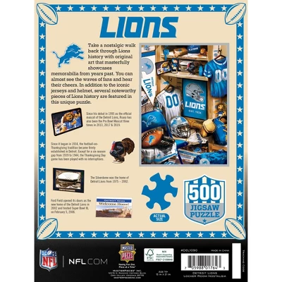 MasterPieces 500 Piece Puzzle - Detroit Lions Locker Room - 15"x21" 5 MasterPieces 500 Piece Puzzle - Detroit Lions Locker Room - 15"x21" - Image 3
