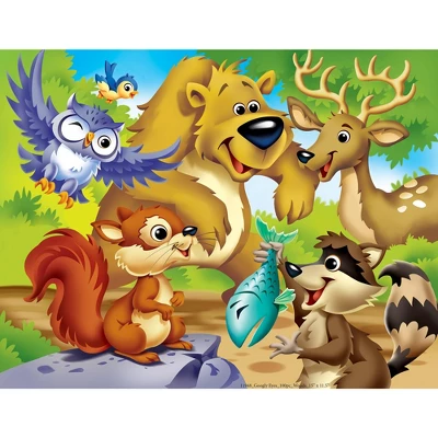 MasterPieces Kids Funny Jigsaw Puzzle - Woodland Animals Googly Eyes 48 Pc 4 MasterPieces Kids Funny Jigsaw Puzzle - Woodland Animals Googly Eyes 48 Pc - Image 2