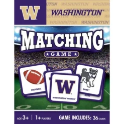 MasterPieces Officially Licensed NCAA Washington Huskies Matching Game For Kids And Families