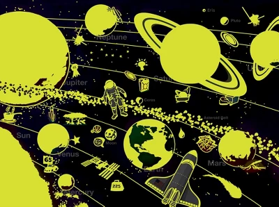 MasterPieces 60 Piece Glow In The Dark Kids Puzzle - Solar System 6 MasterPieces 60 Piece Glow In The Dark Kids Puzzle - Solar System - Image 4