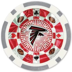 MasterPieces Casino Style 20 Piece 11.5 Gram Poker Chip Set NFL Atlanta Falcons Silver Edition