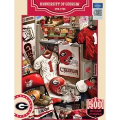 MasterPieces 500 Piece Puzzle - Georgia Bulldogs Locker Room - 15"x21"
