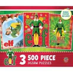 MasterPieces Puzzle Bundle - Elf 3-Pack 500 Piece Jigsaw Puzzles