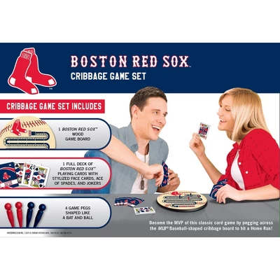 MasterPieces Officially Licensed MLB Boston Red Sox Wooden Cribbage Game For Adults 5 MasterPieces Officially Licensed MLB Boston Red Sox Wooden Cribbage Game For Adults - Image 3