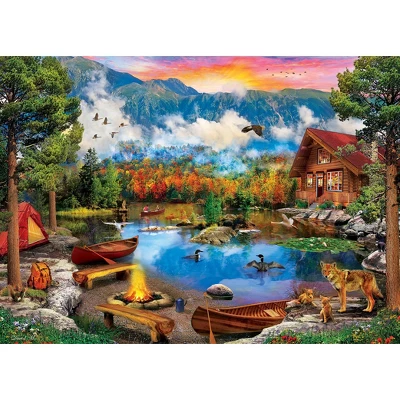 MasterPieces 1000 Piece Jigsaw Puzzle - Sunset Canoe - 19.25"x26.75" 4 MasterPieces 1000 Piece Jigsaw Puzzle - Sunset Canoe - 19.25"x26.75" - Image 2