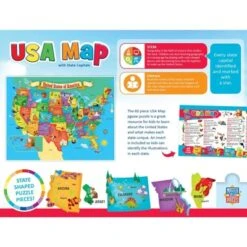 MasterPieces Inc Educational USA Map 60 Piece Jigsaw Puzzle