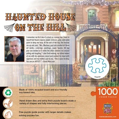 MasterPieces 1000 Piece Halloween Jigsaw Puzzle - Haunted House On The Hill 5 MasterPieces 1000 Piece Halloween Jigsaw Puzzle - Haunted House On The Hill - Image 3