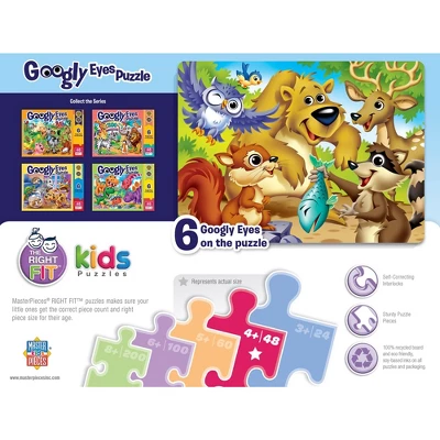 MasterPieces Kids Funny Jigsaw Puzzle - Woodland Animals Googly Eyes 48 Pc 5 MasterPieces Kids Funny Jigsaw Puzzle - Woodland Animals Googly Eyes 48 Pc - Image 3