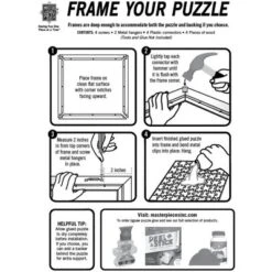 MasterPieces Puzzle Accessories - Natural Wood 300 To 750 Piece Puzzle Frame, 18"x24"