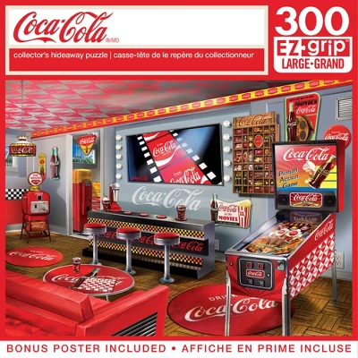 MasterPieces 300 Piece EZ Grip Puzzle - Coke Collector's Hideaway - 18"x24" 3 MasterPieces 300 Piece EZ Grip Puzzle - Coke Collector's Hideaway - 18"x24"