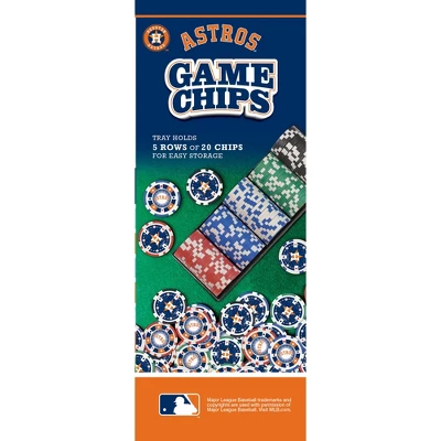 MasterPieces Casino Style 100 Piece Poker Chip Set - MLB Houston Astros 6 MasterPieces Casino Style 100 Piece Poker Chip Set - MLB Houston Astros - Image 4