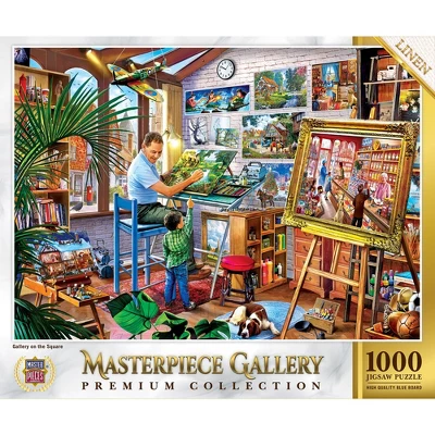 MasterPieces 1000 Piece Jigsaw Puzzle - Gallery On The Square - 26.8"x19.3" 3 MasterPieces 1000 Piece Jigsaw Puzzle - Gallery On The Square - 26.8"x19.3"