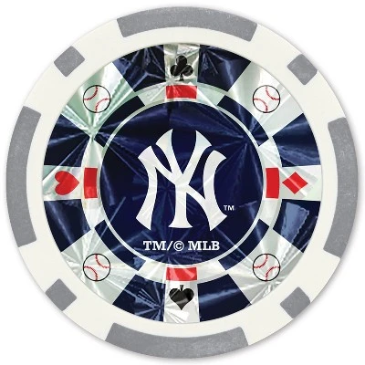 MasterPieces Casino Style 20 Piece 11.5 Gram Poker Chip Set MLB New York Yankees Silver Edition 3 MasterPieces Casino Style 20 Piece 11.5 Gram Poker Chip Set MLB New York Yankees Silver Edition