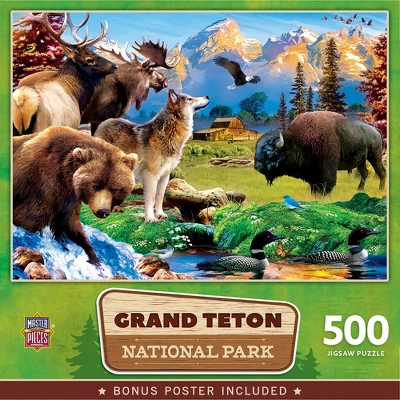 MasterPieces 500 Pieces Puzzle - Grand Teton National Park - 15"x21" 3 MasterPieces 500 Pieces Puzzle - Grand Teton National Park - 15"x21"