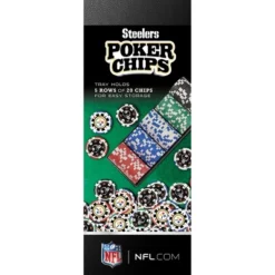 MasterPieces Casino 100 Piece Poker Chip Set - NFL Pittsburgh Steelers -Games and Puzzles Shop GUEST 27b0495c 86fc 4320 b99e 292d65248c6b