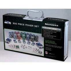 MasterPieces Casino Style 300 Piece Poker Chip Set - NFL Seattle Seahawks -Games and Puzzles Shop GUEST 27fdbcc7 68f9 4978 ac06 93afb9929af4
