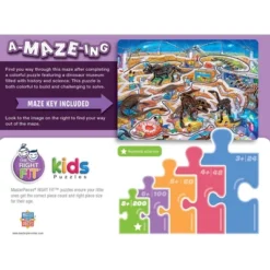 MasterPieces A-Maze-Ing 200 Piece Jigsaw Puzzle - Dinosaur Museum - 14"x19" -Games and Puzzles Shop GUEST 28846b78 72a4 401a a981 d41e77f51e4c