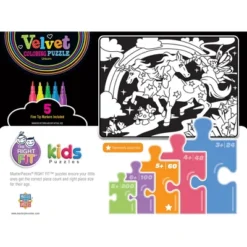 MasterPieces 60 Piece Puzzle For Kids - Unicorn Velvet Coloring - 14"x19" -Games and Puzzles Shop GUEST 28e742d7 084d 411b a269 a5210ae65bb1