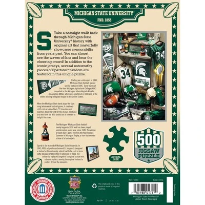 MasterPieces 500 Piece Puzzle - Michigan State Locker Room - 15"x21" 5 MasterPieces 500 Piece Puzzle - Michigan State Locker Room - 15"x21" - Image 3