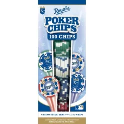 MasterPieces Casino Style 100 Piece Poker Chip Set - MLB Kansas City Royals