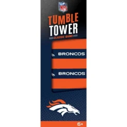 MasterPieces Real Wood Block Tumble Towers - NFL Denver Broncos