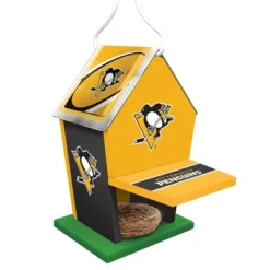 MasterPieces Officially Licensed NHL Pittsburgh Penguins Outdoor Wood Birdhouse!