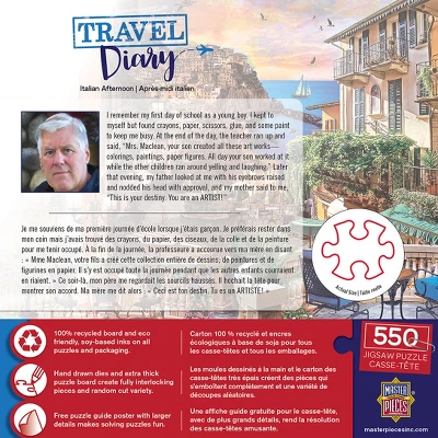 MasterPieces 550 Piece Jigsaw Puzzle - Italian Afternoon - 18"x24" 5 MasterPieces 550 Piece Jigsaw Puzzle - Italian Afternoon - 18"x24" - Image 3