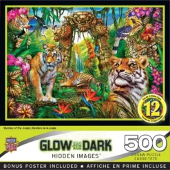 MasterPieces 500 Piece Glow In The Dark Puzzle - Mystery Of The Jungle