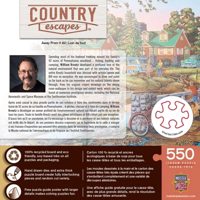 MasterPieces Country Escapes Away From It All 500 Piece Jigsaw Puzzle 3 MasterPieces Country Escapes Away From It All 500 Piece Jigsaw Puzzle